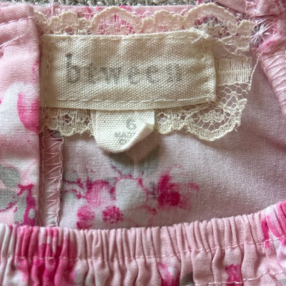 Between Adorable Pink Floral Kids Dress - Picture 3 of 3